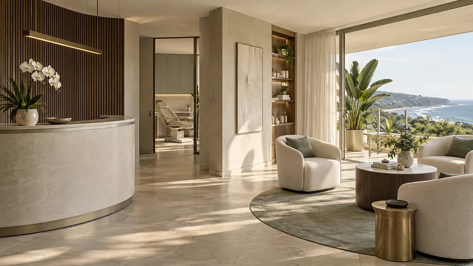 Calm contemporary Luma Aesthetics clinic interior