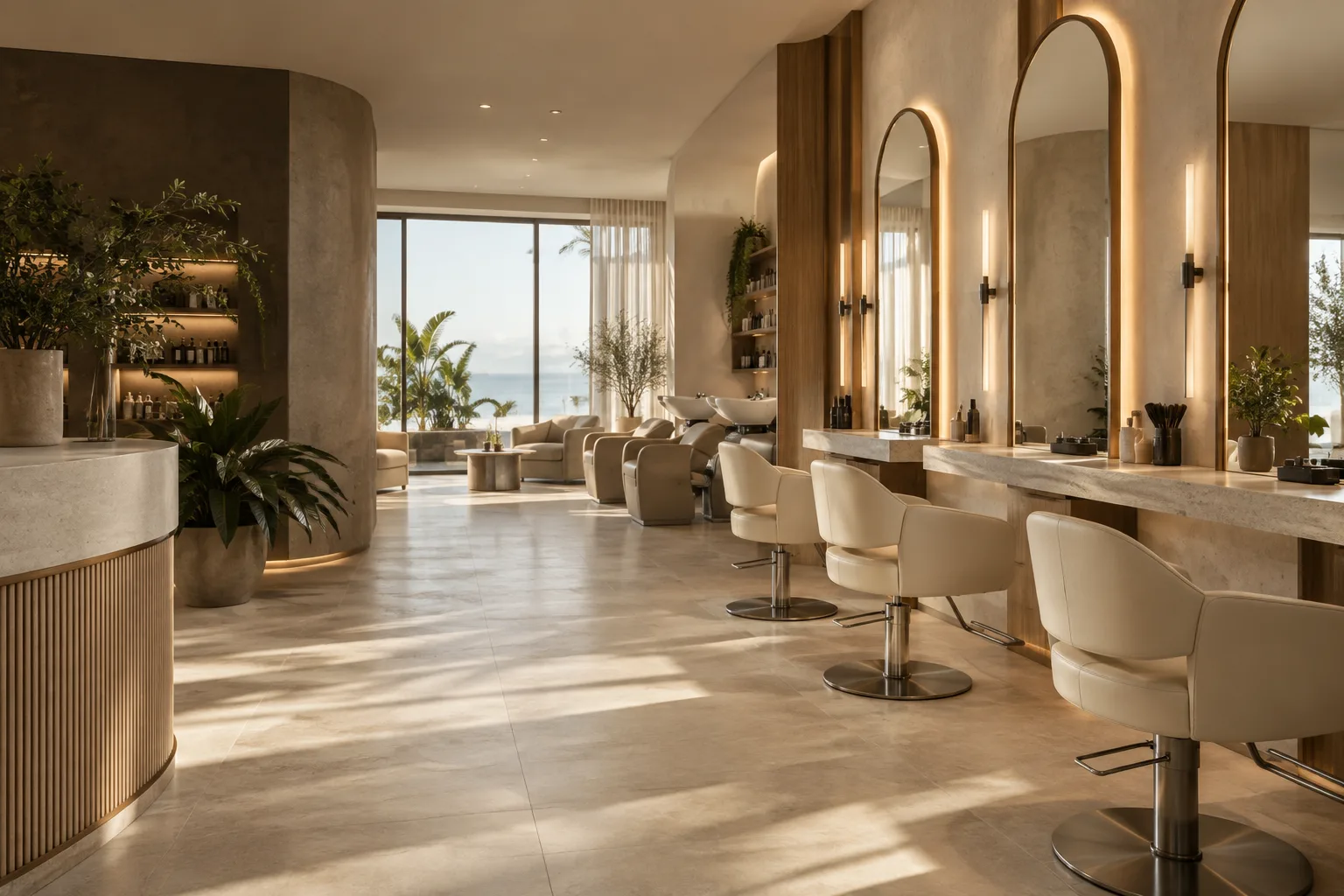 Elegant contemporary salon interior used in the Studio Élan concept