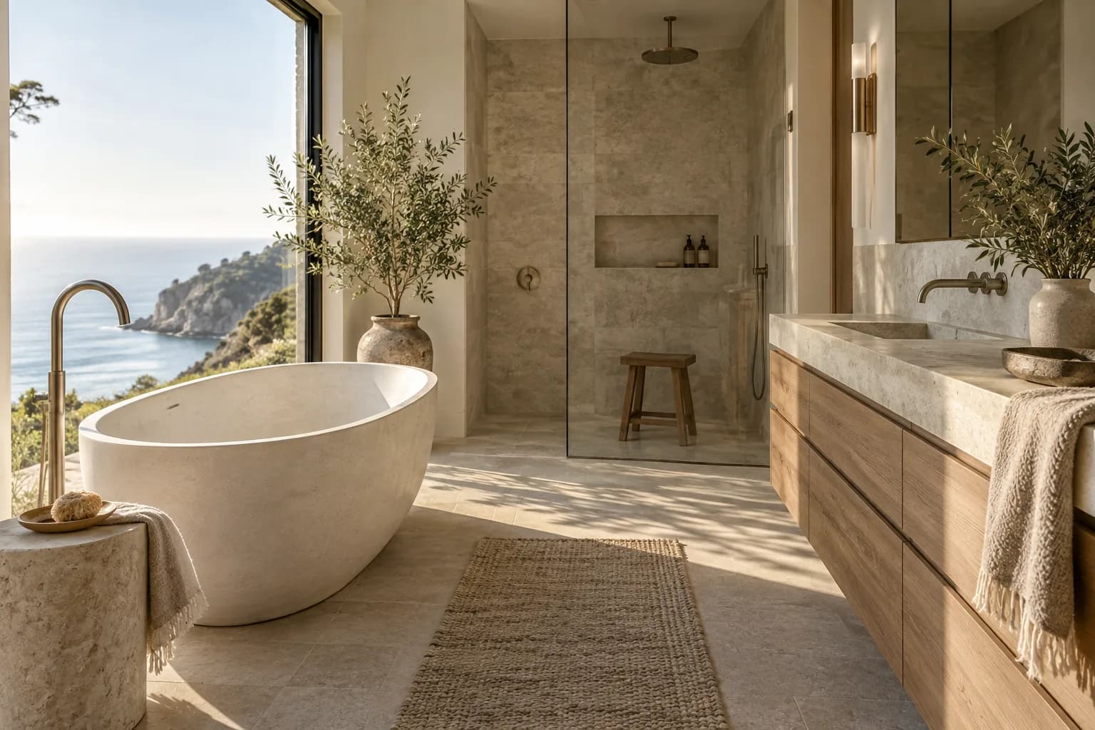 Completed premium bathroom renovation used in the Forma Build Co. concept
